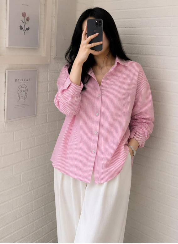 Pink stripe shirt