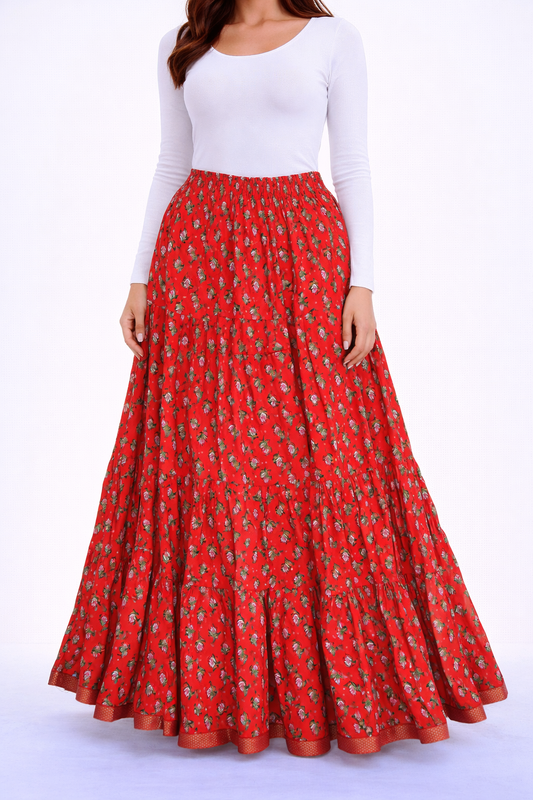 Orange flower print