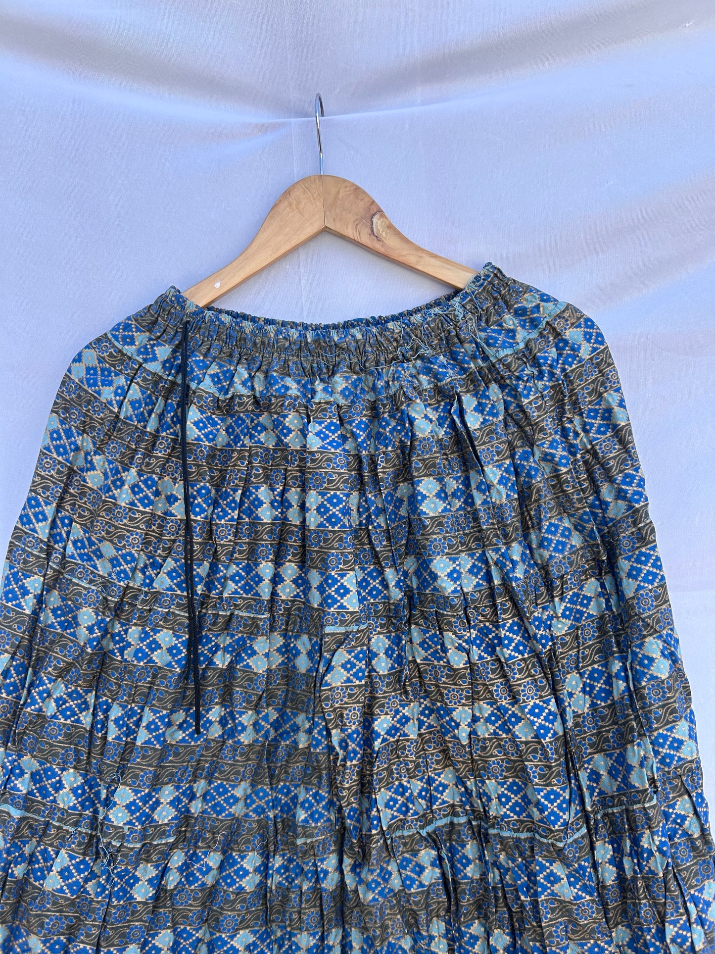 Blue printed skirt