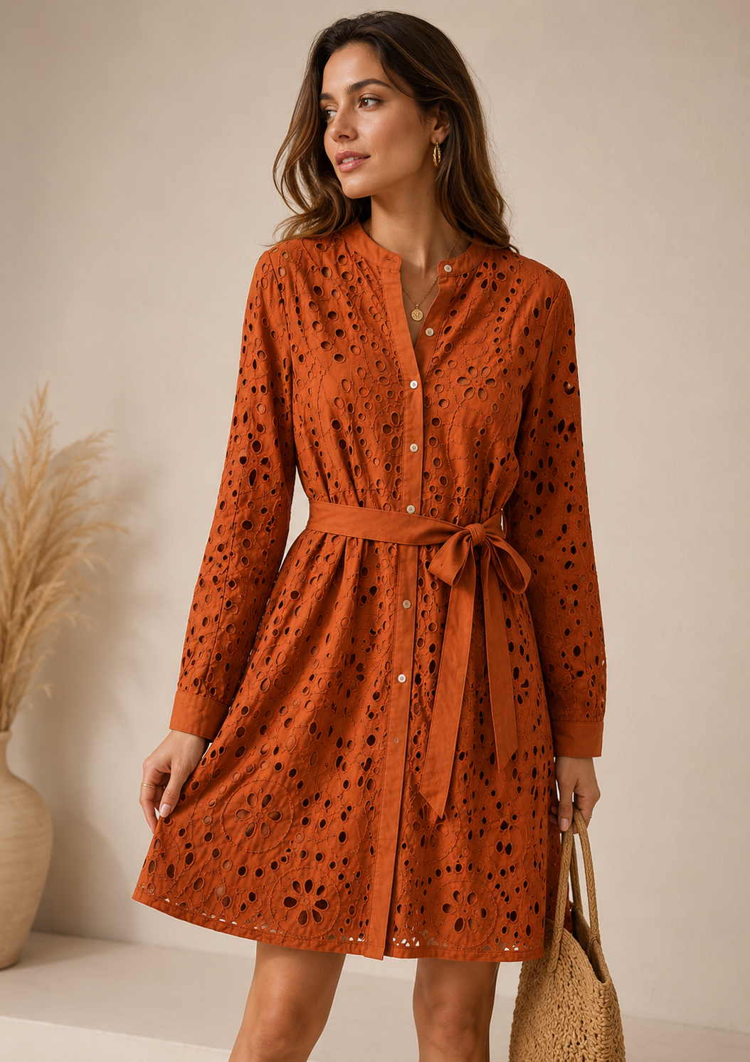 Brown schfli dress