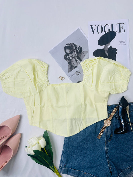 Pretty top - Lemon yellow