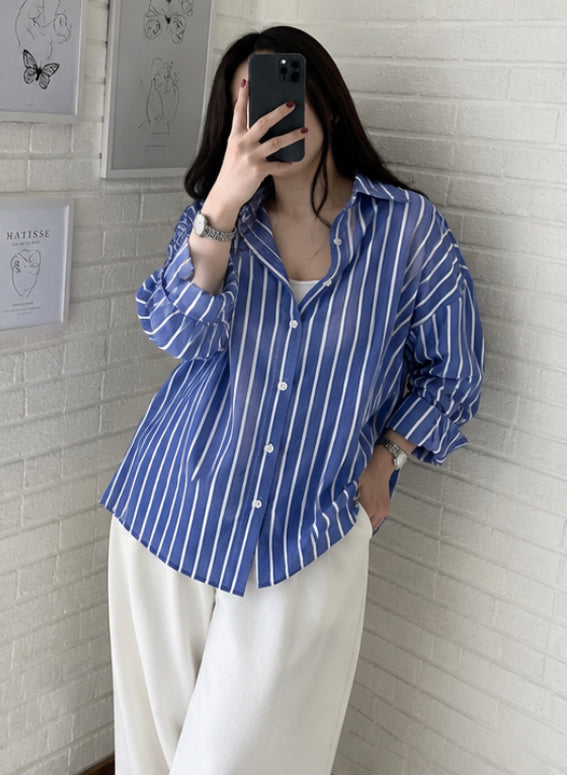 Blue stripe shirt