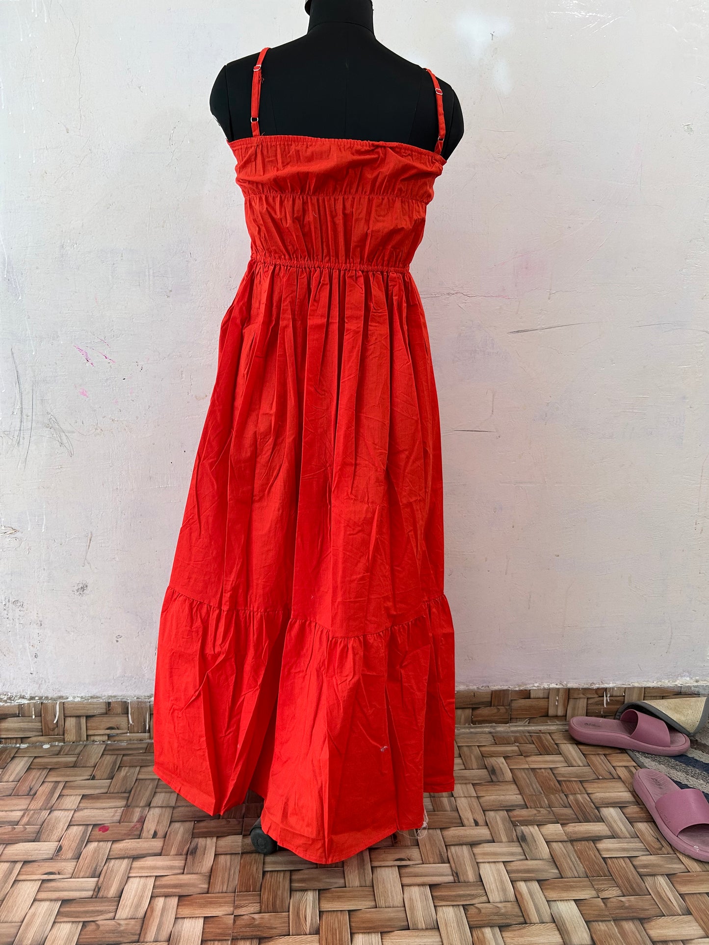 Orange chic dress