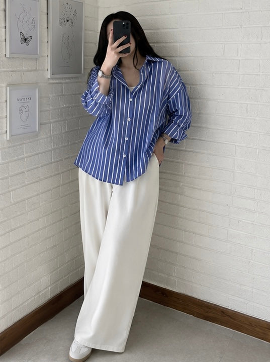 Blue stripe shirt