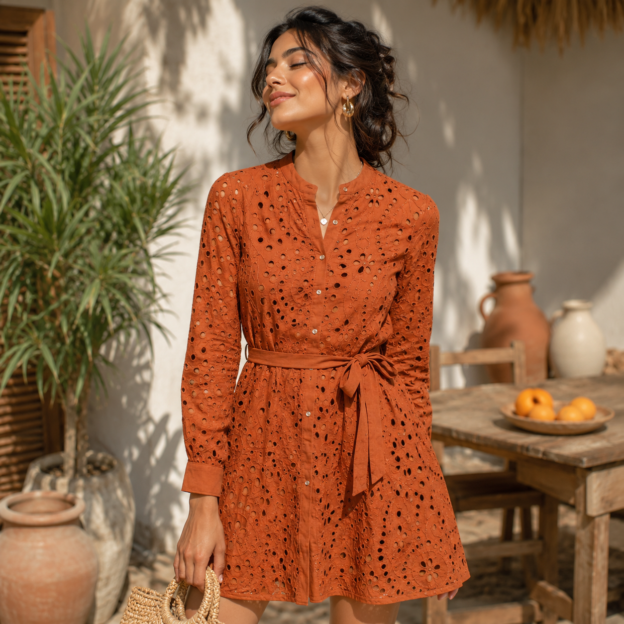 Brown schfli dress