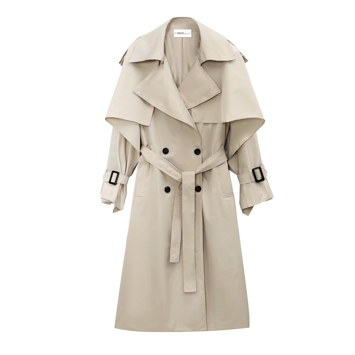 Casual Double-Breasted Windproof Trench Coat for Women