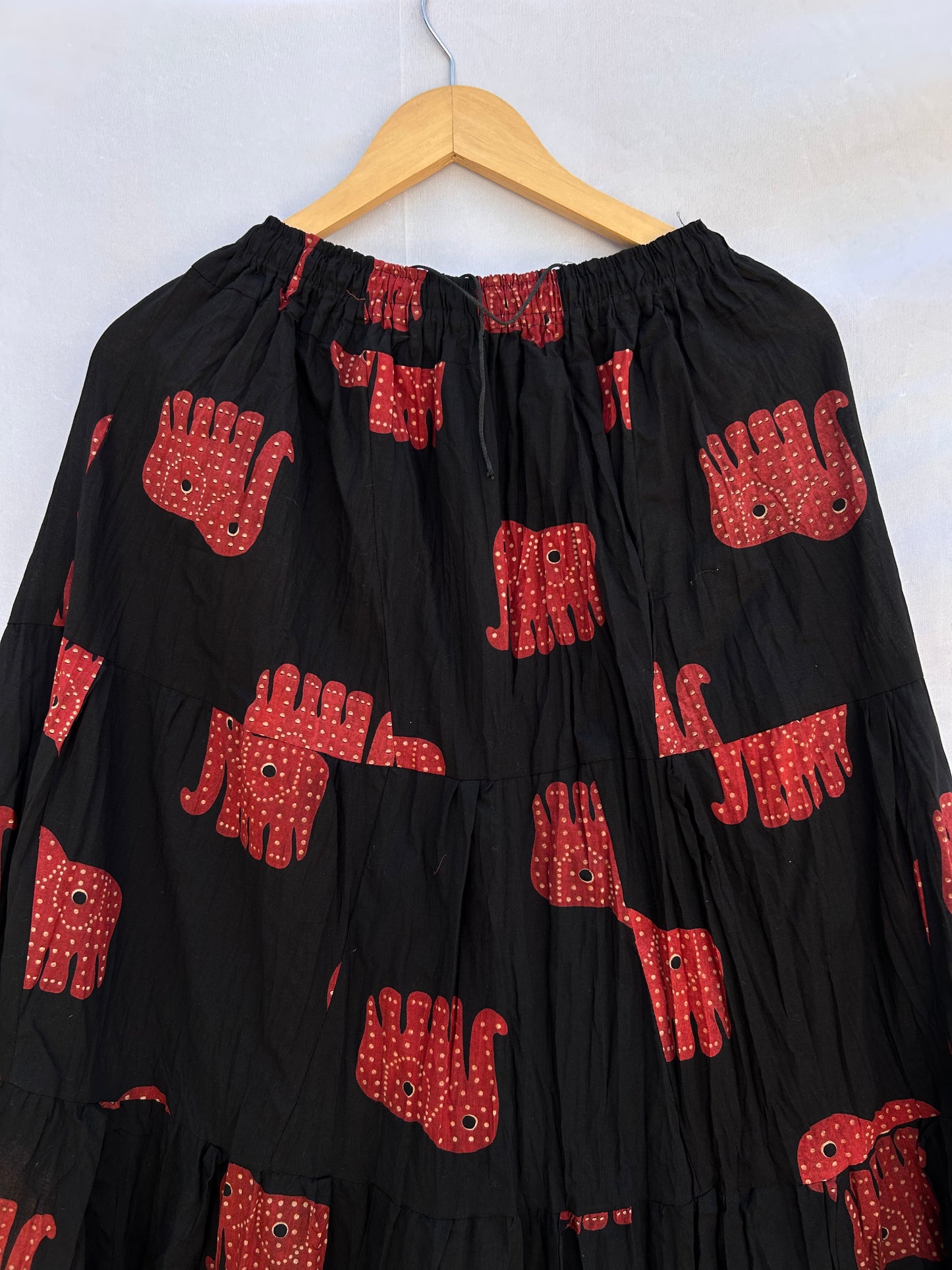 Black elephant printed skirt