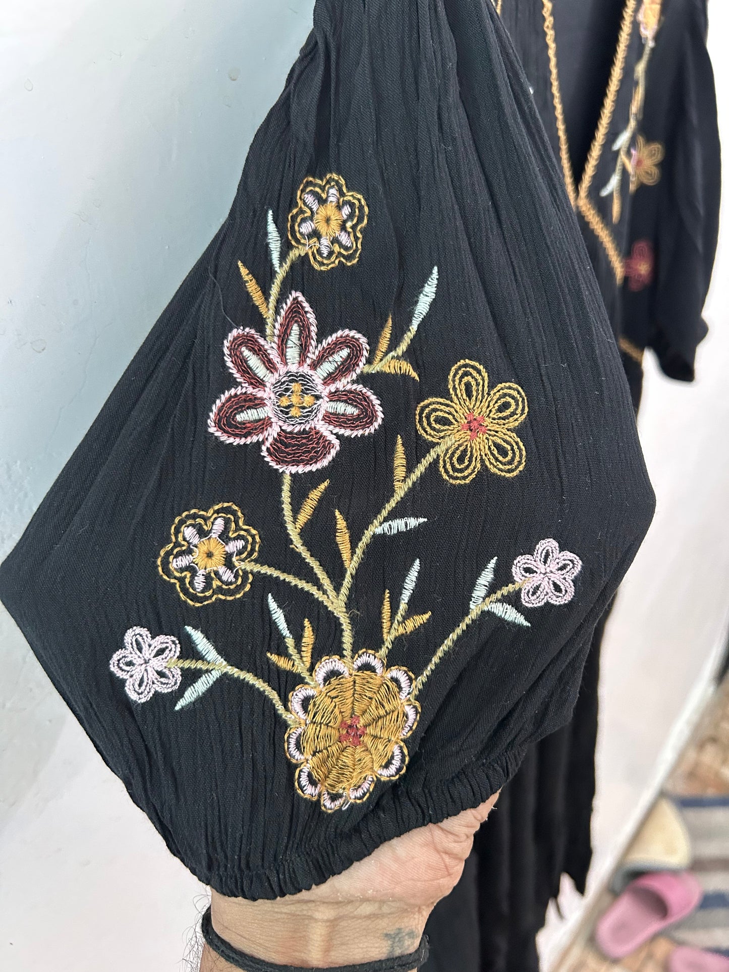 Black pretty embroidered dress