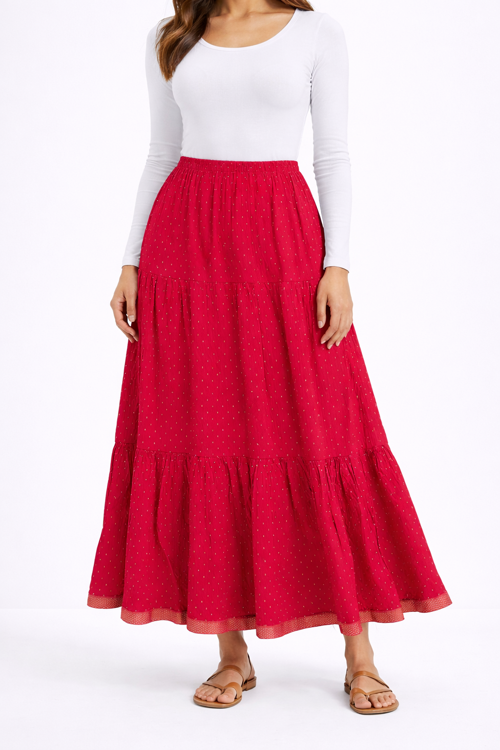 Hot pink printed skirt