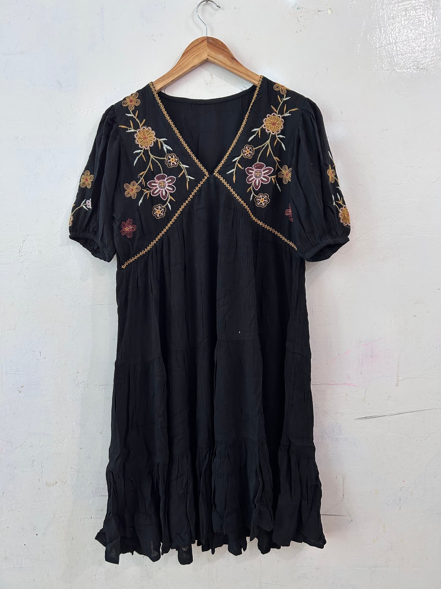 Black pretty embroidered dress
