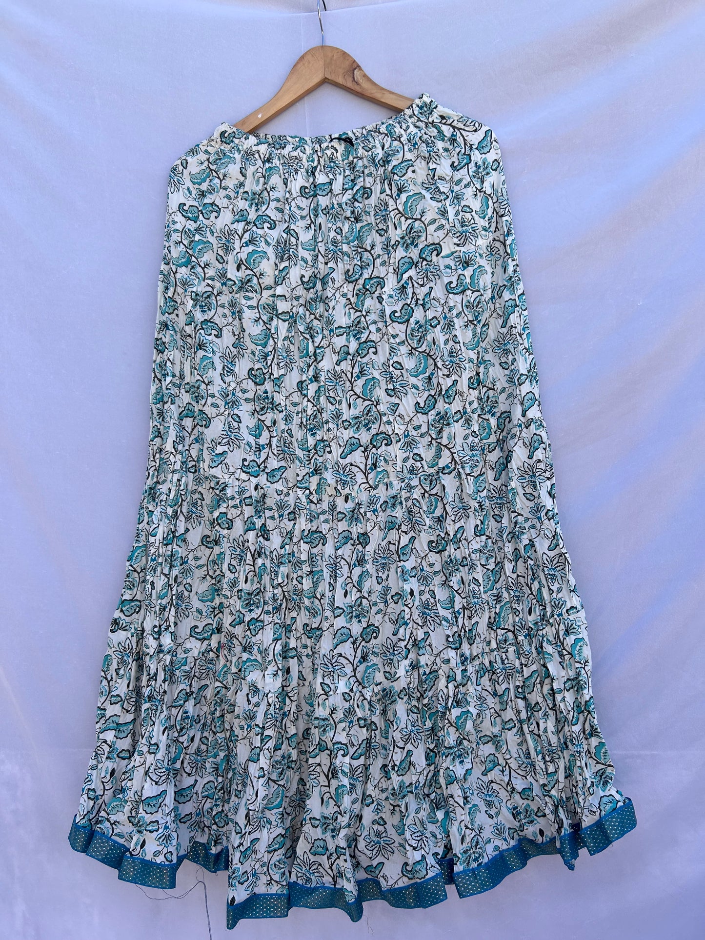 Blue printed skirt