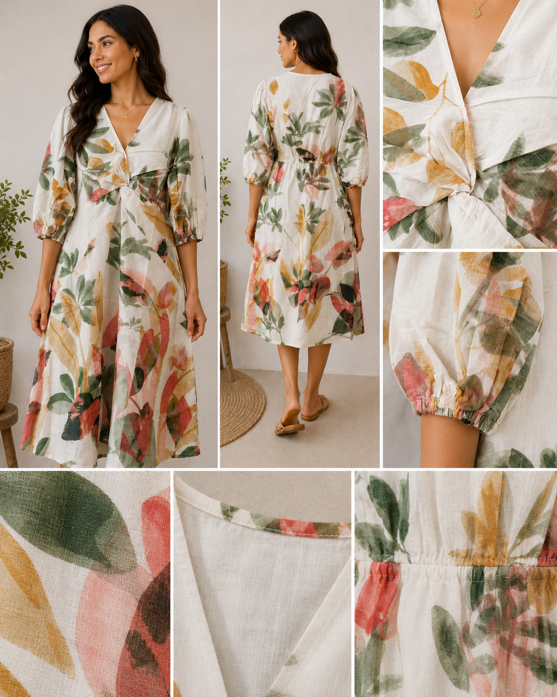 Off white floral dress
