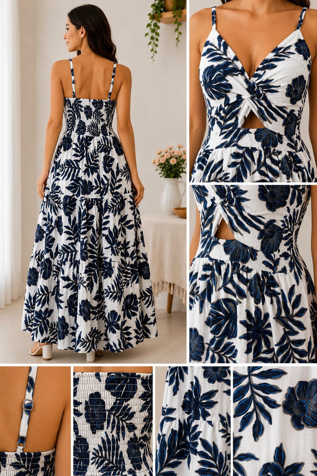 Tropical printed Maxi dress