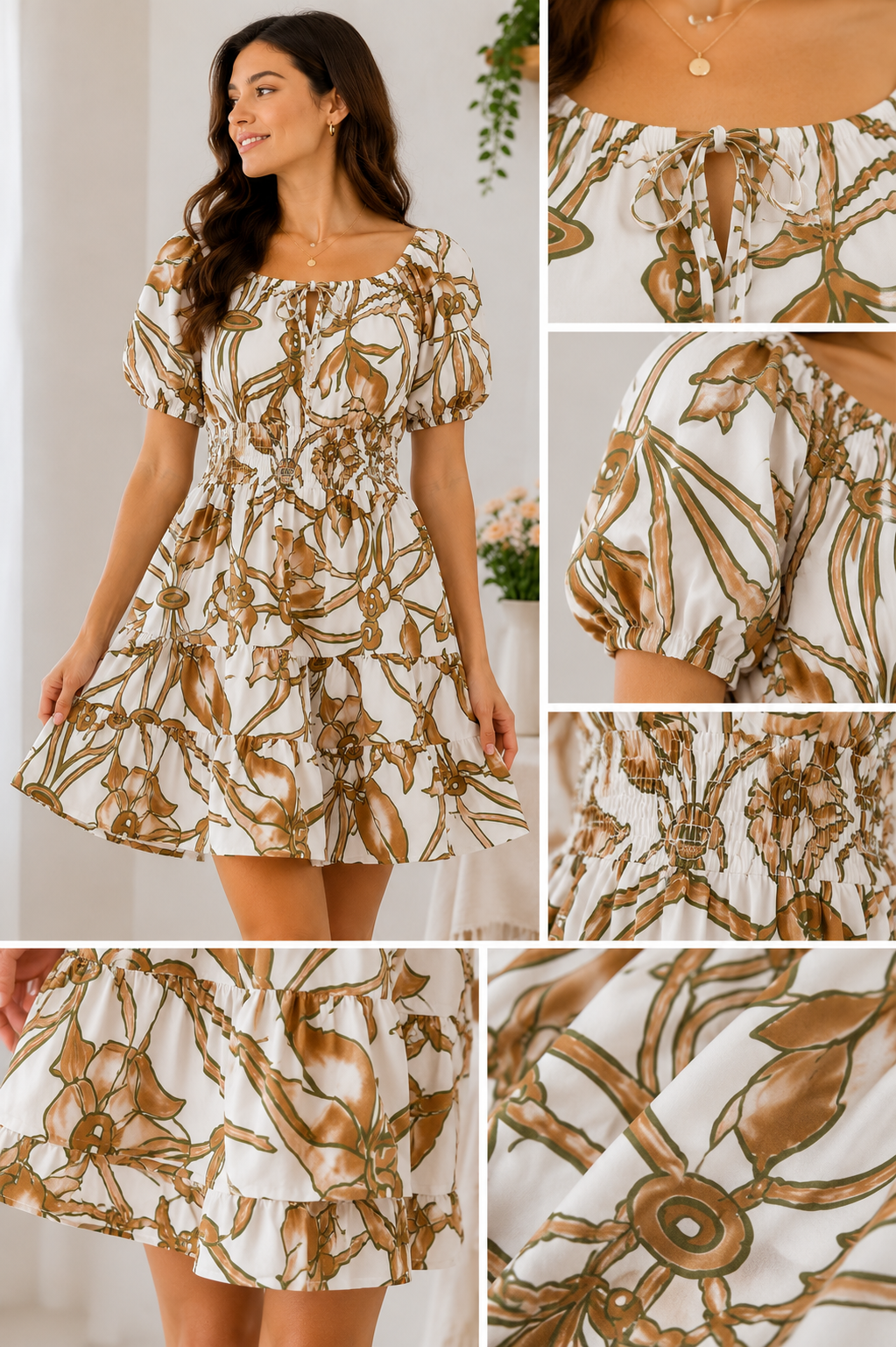 Yellow floral  cute dress