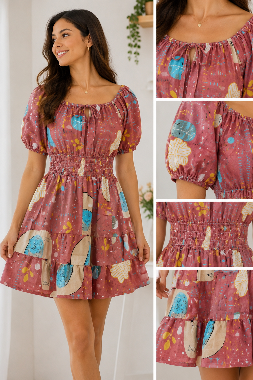 Peach cute dress