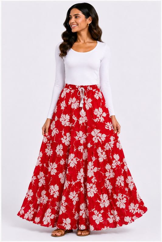 floral printed skirt