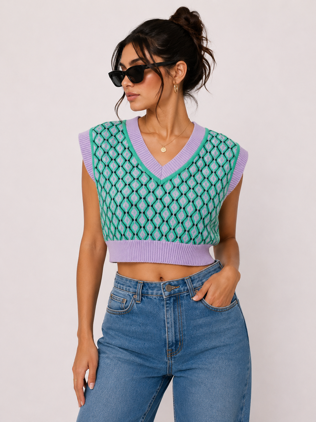 green cute vest