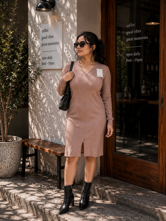 Brown cute dress