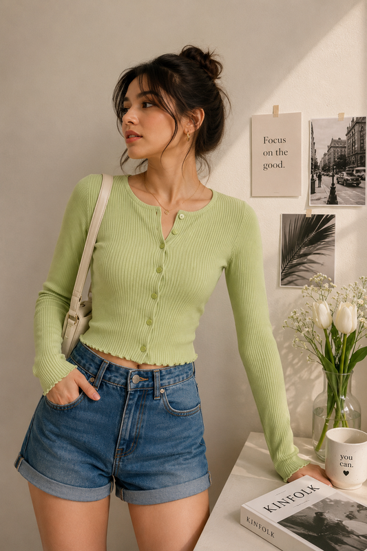 Green button top