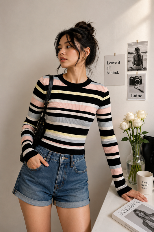 Stripe pretty top