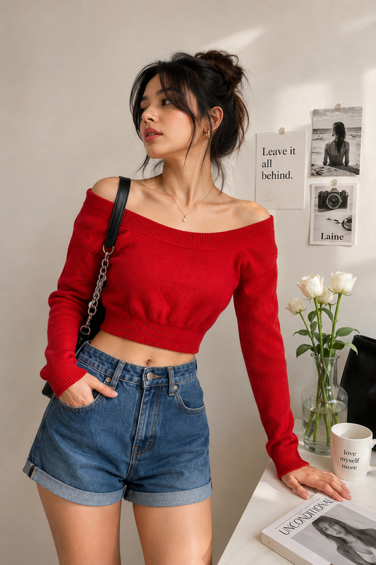 Red cute top