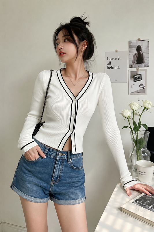 Korean white cute top