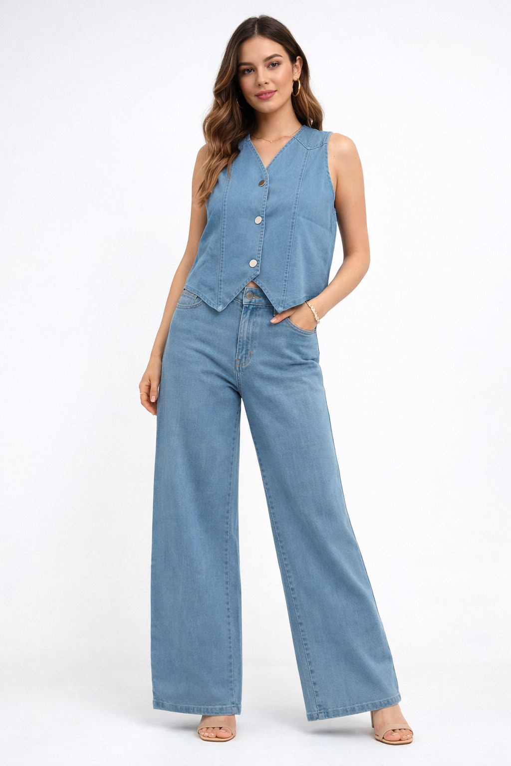 Denim Pants  co -ord