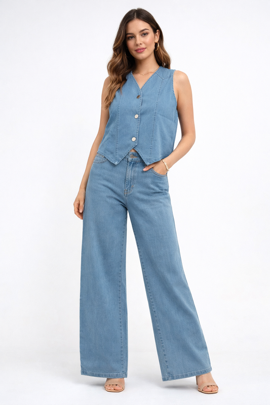 Denim Pants  co -ord