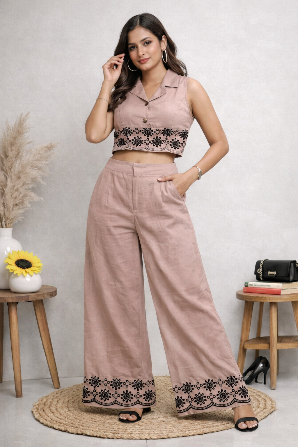 Pretty embroidered co-ord set