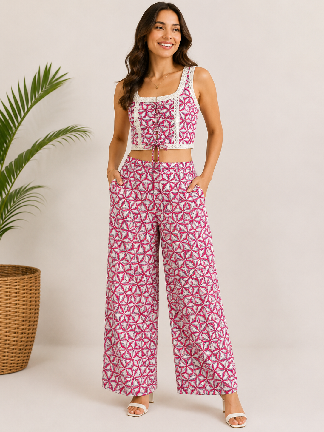 Pretty pink  printed co-ord set