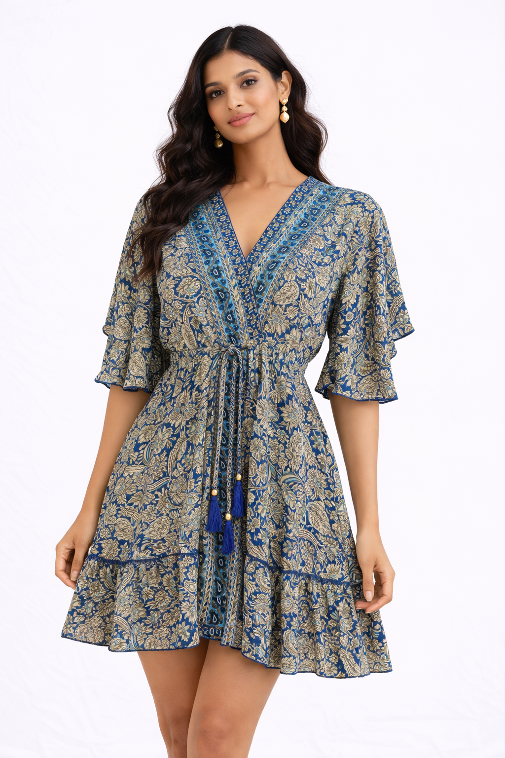 Beige Paisley Black contrast