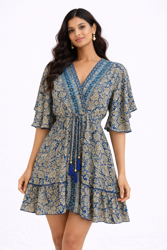 Beige Paisley Black contrast