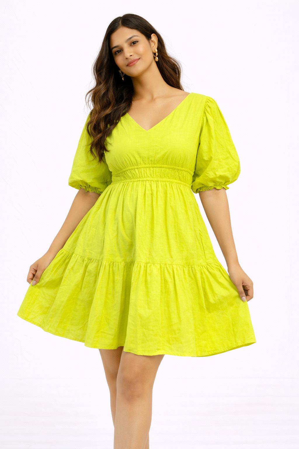 Yellow cotton candy dress