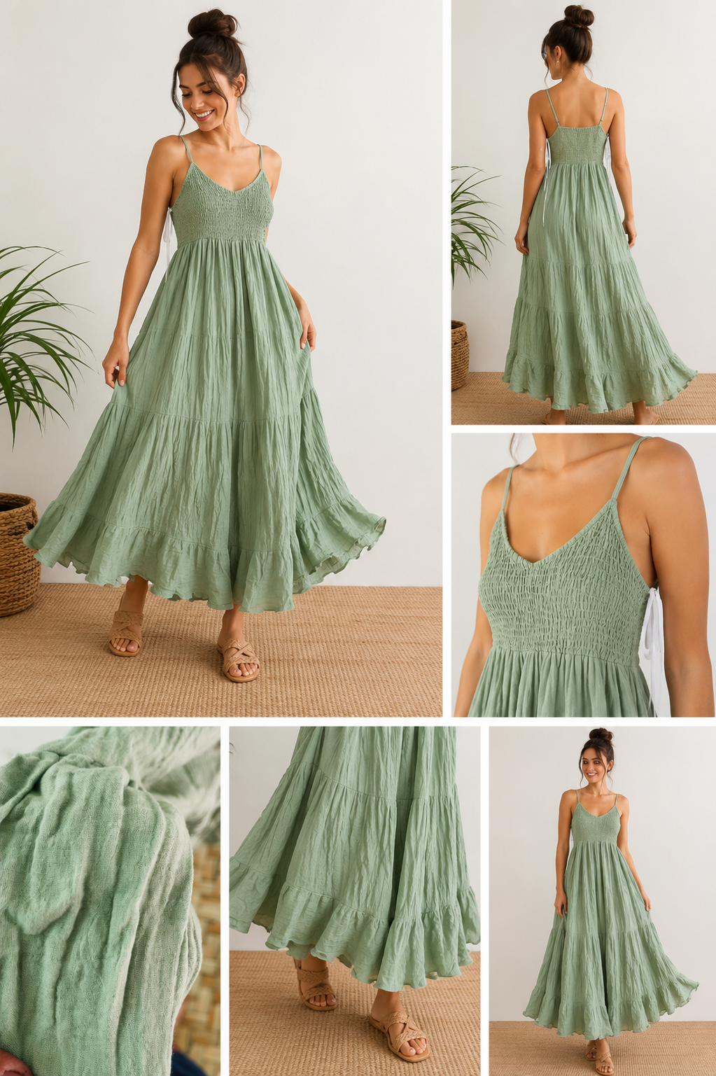 Olive green  cute dress