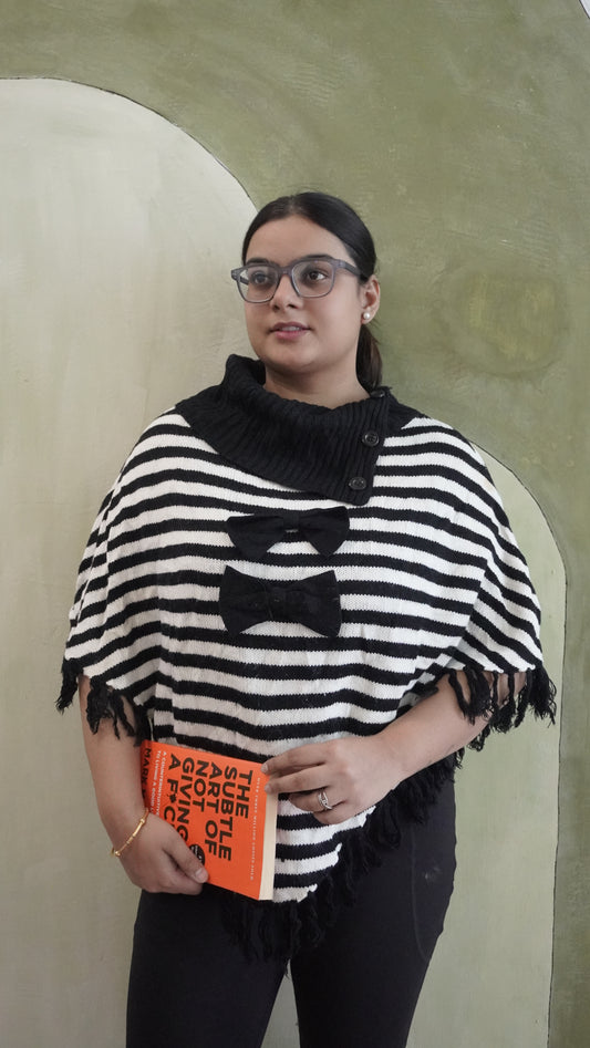 Stripe cute highneck