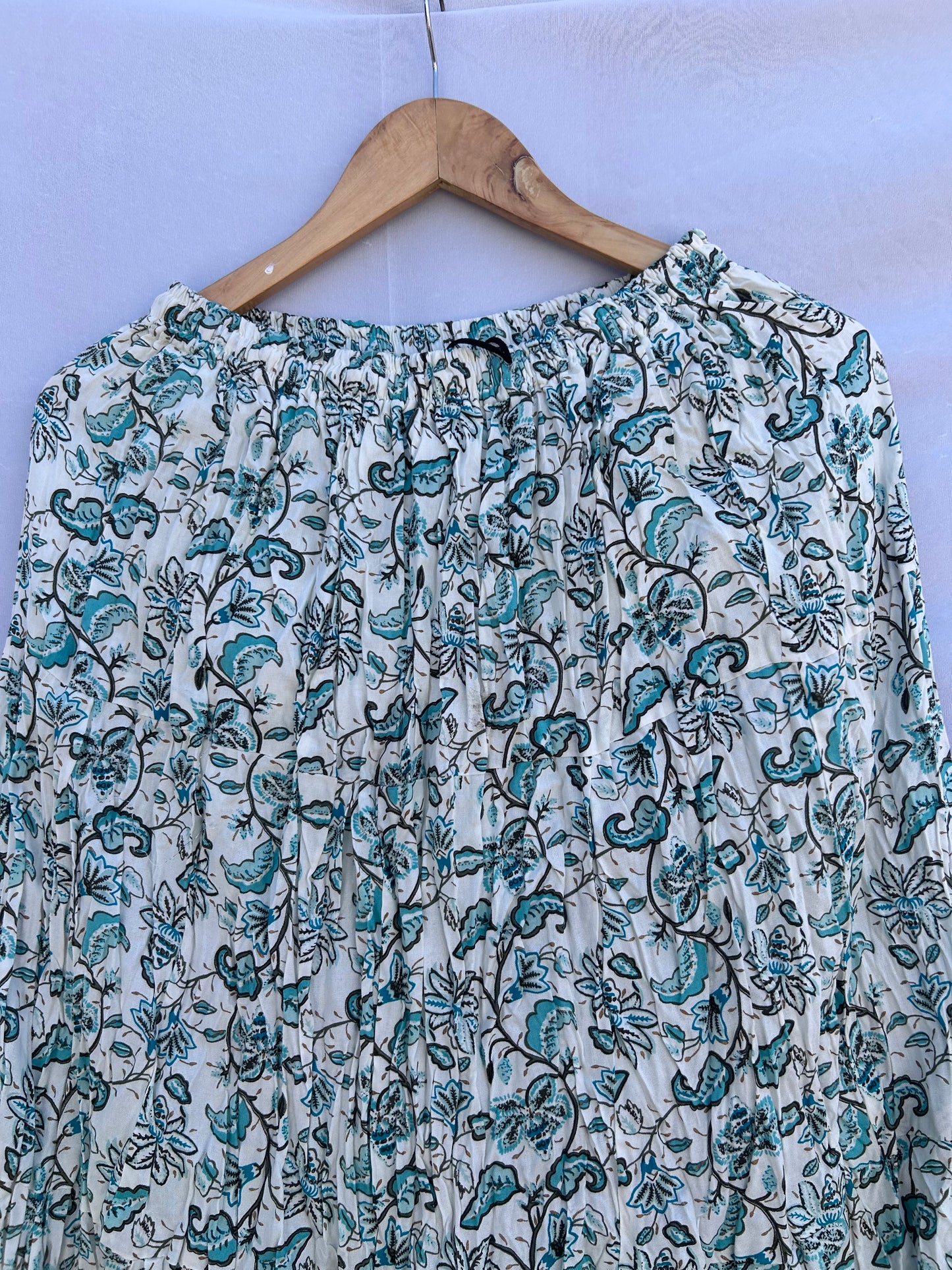Blue printed skirt
