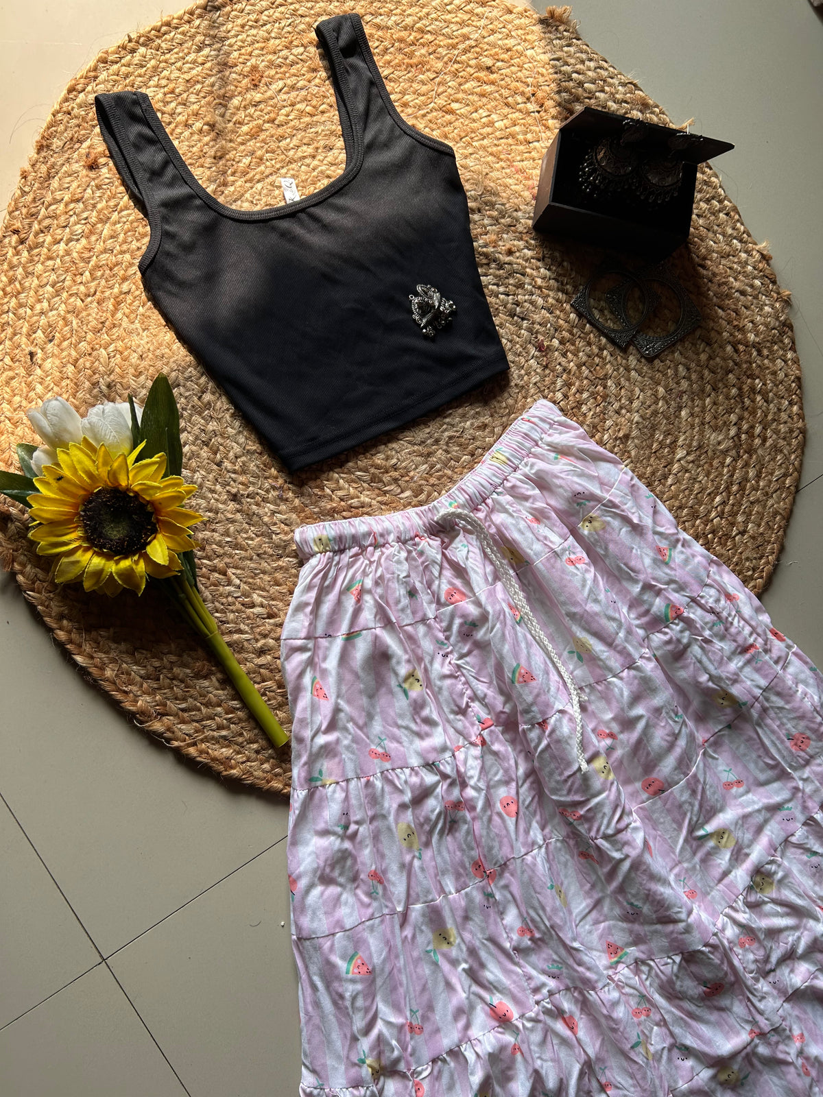 floral printed skirt