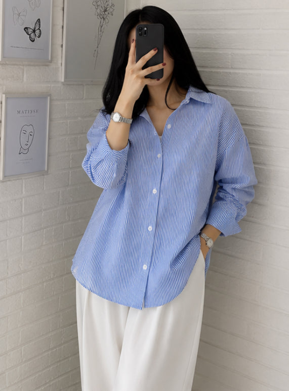 Blue stripe shirt
