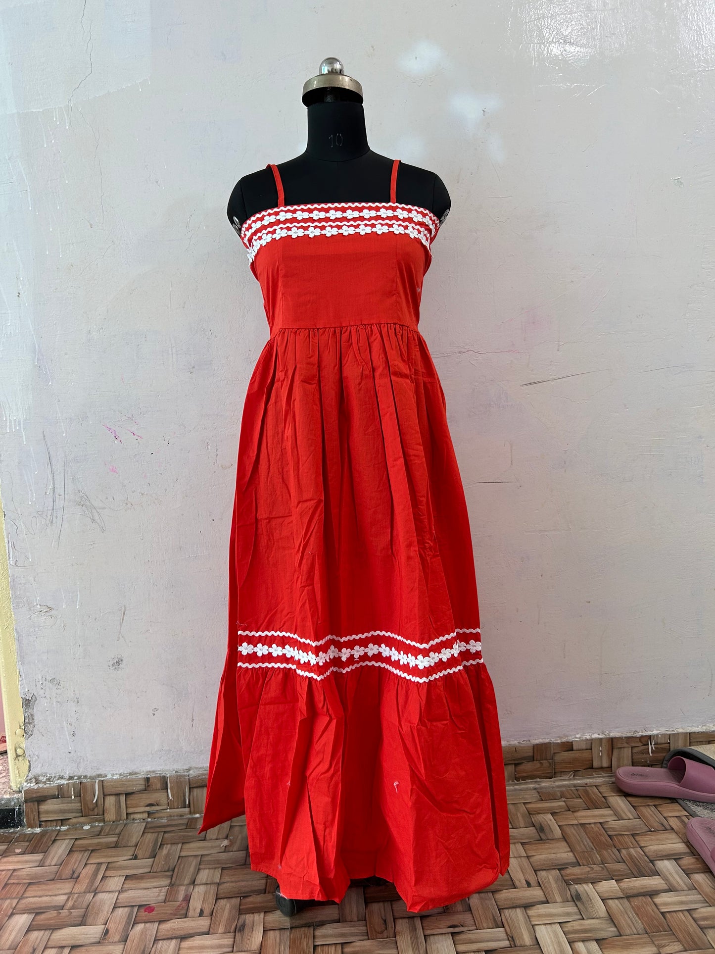 Orange chic dress