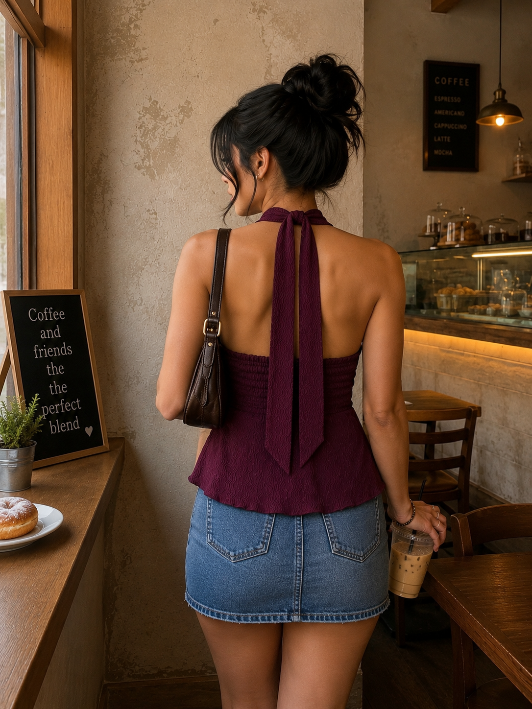 Luxe Halter top- WINE