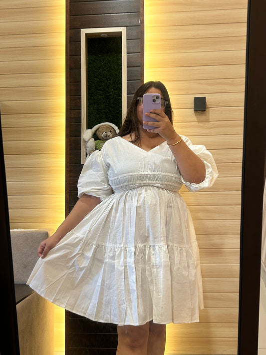 White cotton candy dress