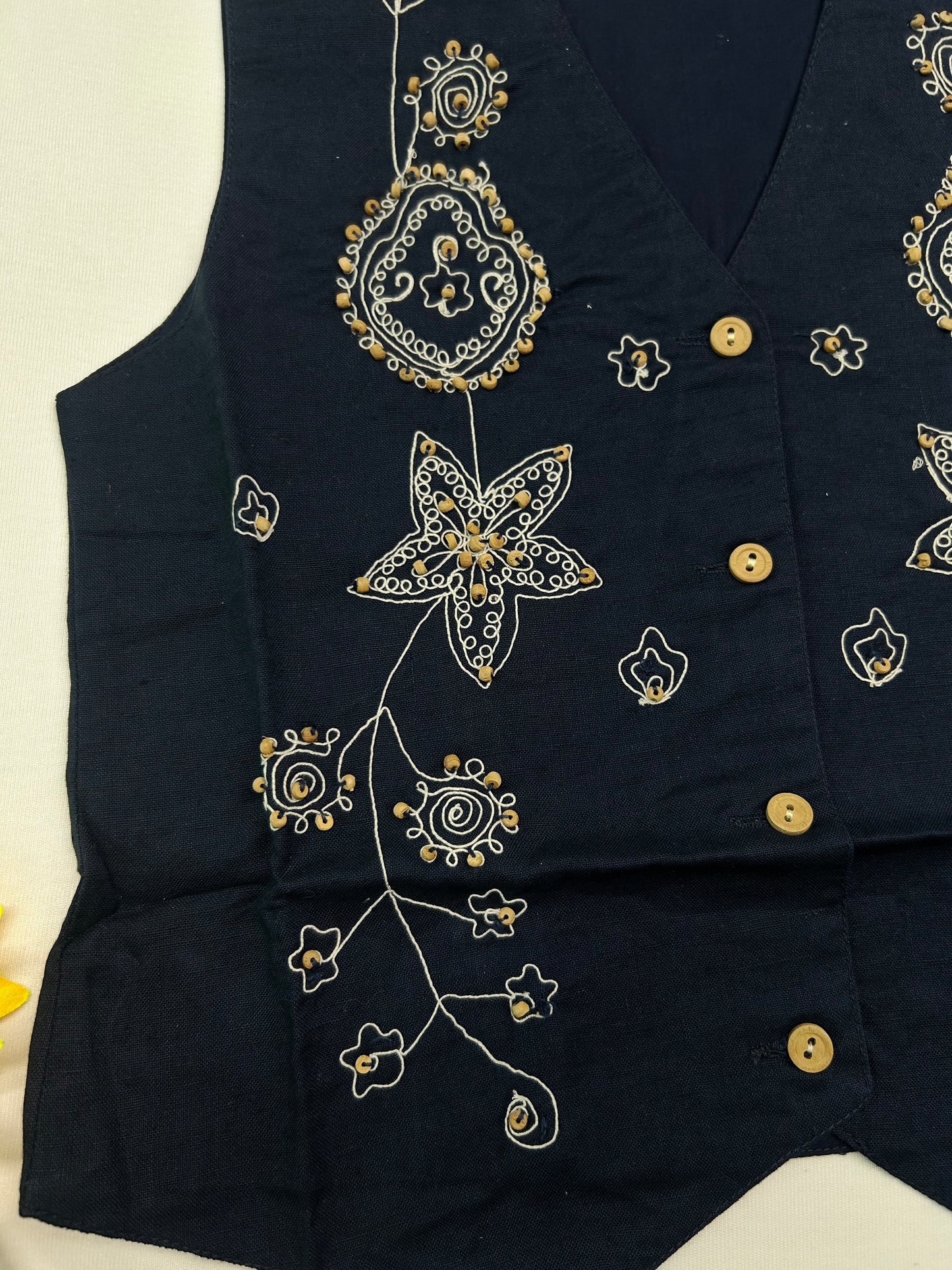 Cotton vest -Navy blue