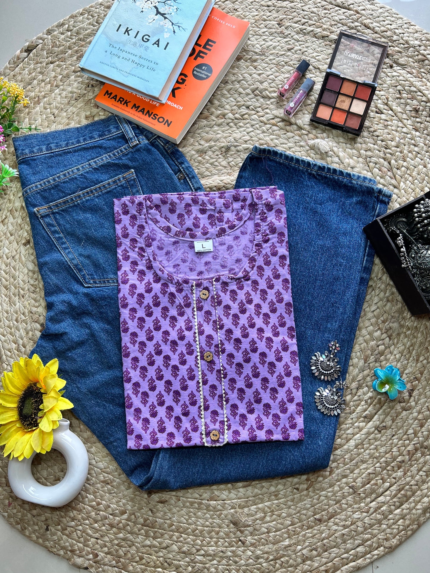 Lavender floral cute booti