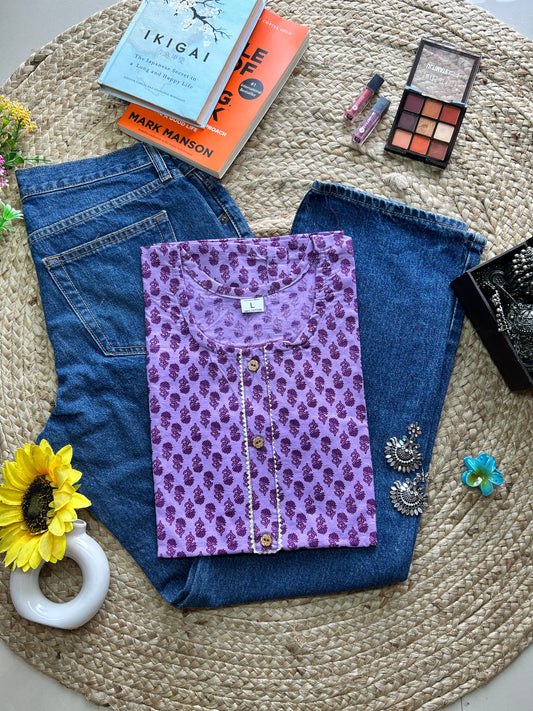 Lavender floral cute booti