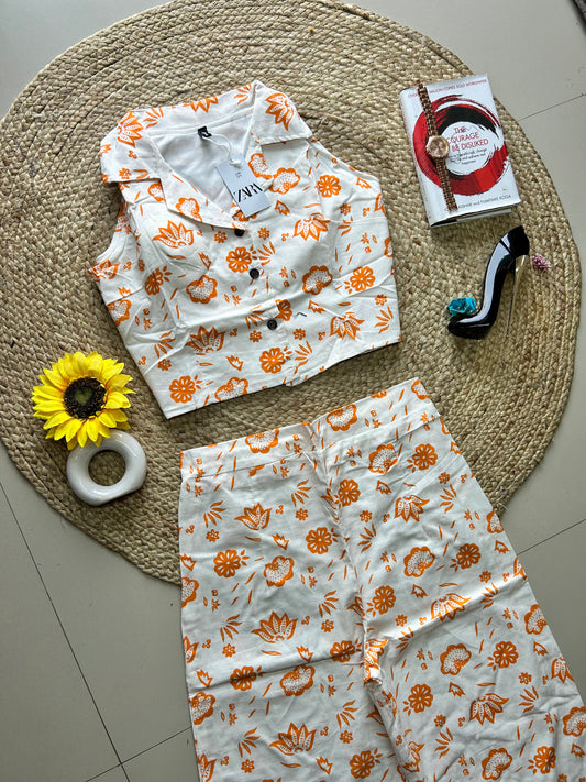 Orange cute printed