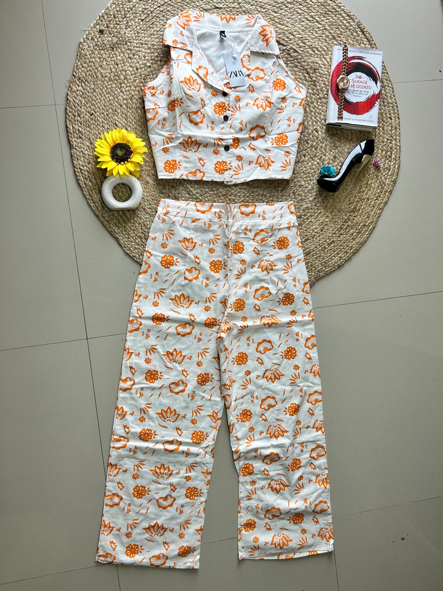 Orange cute printed