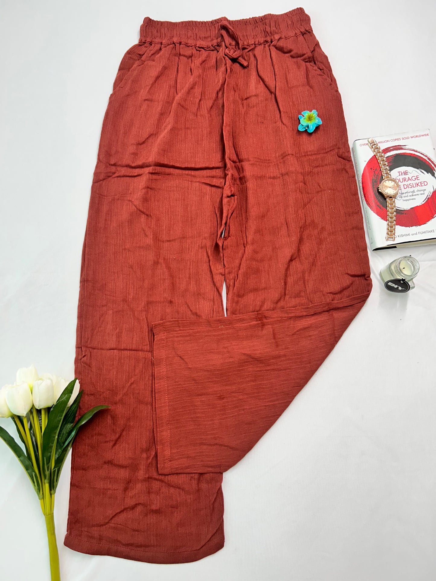 Linen pants - DARK  Brown