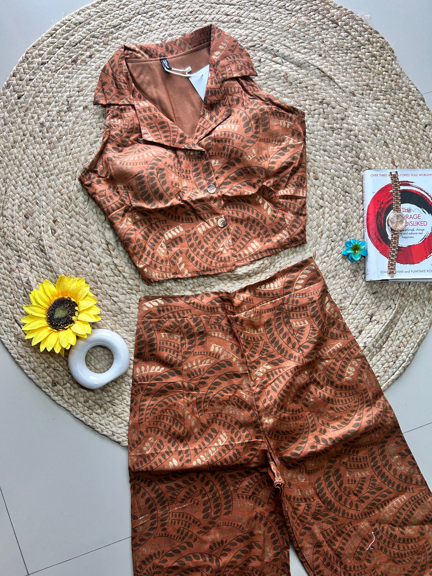 Brown  printed co-ord set