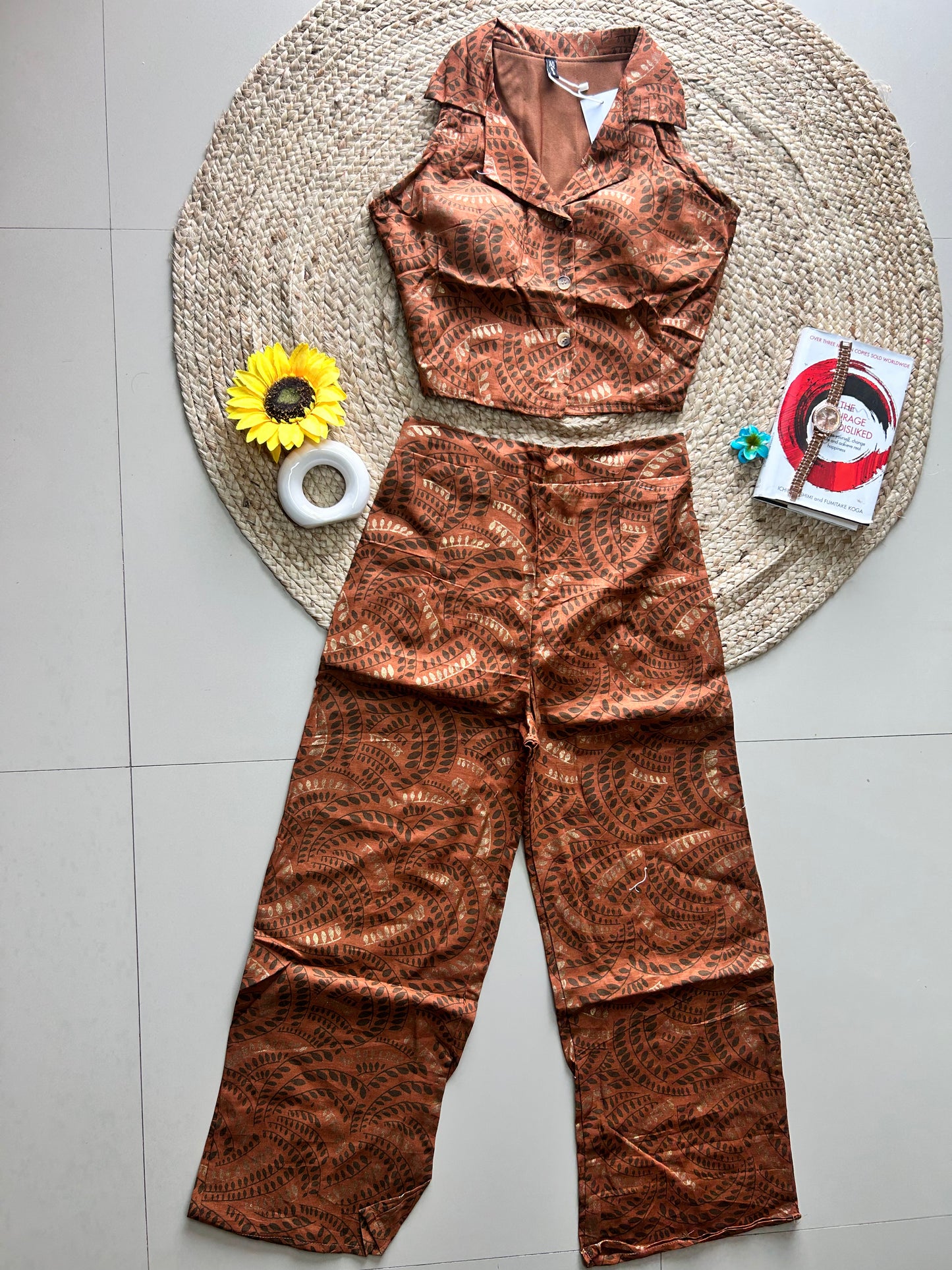 Brown  printed co-ord set