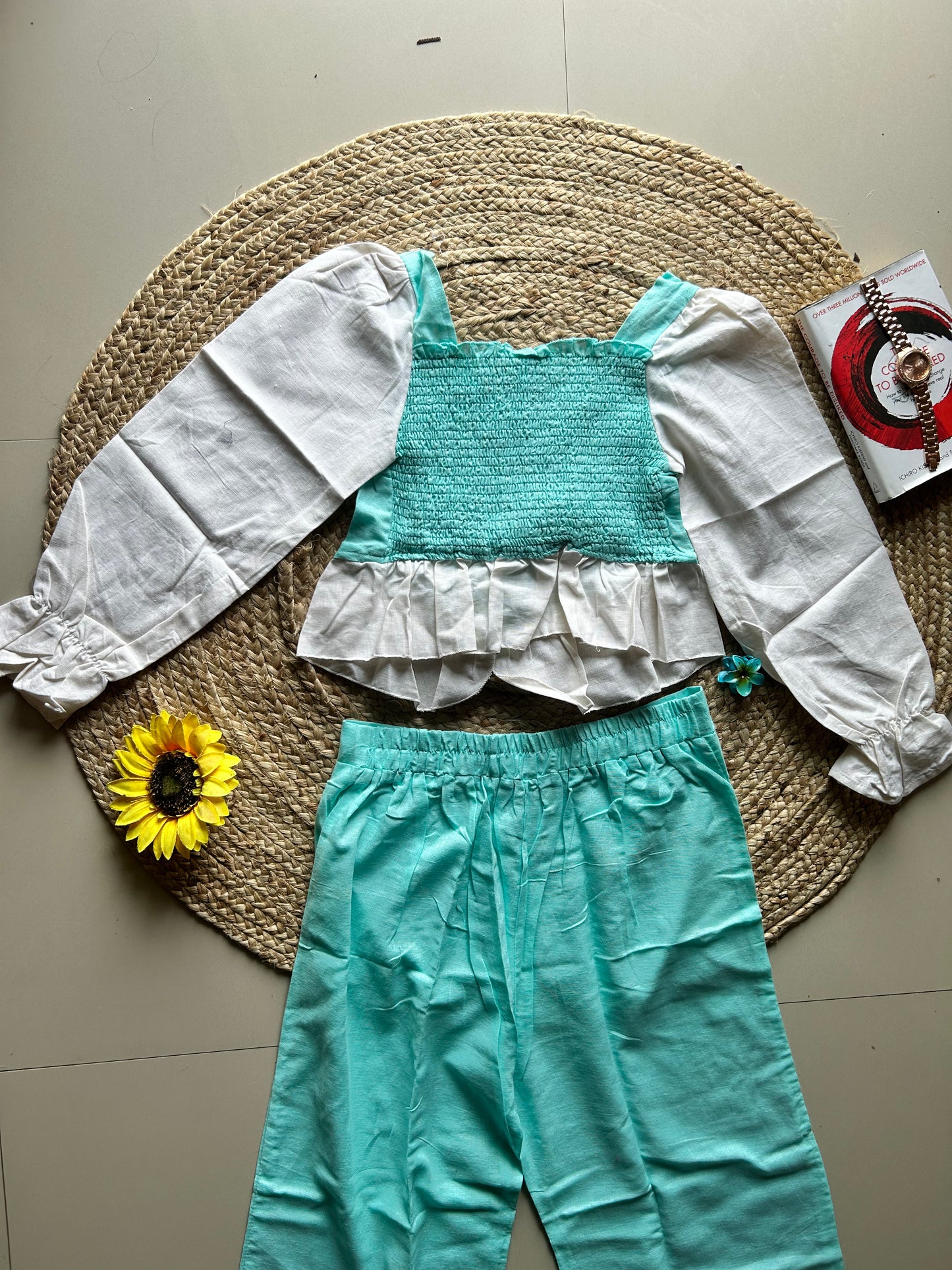 Sea-green corset style co-ord set